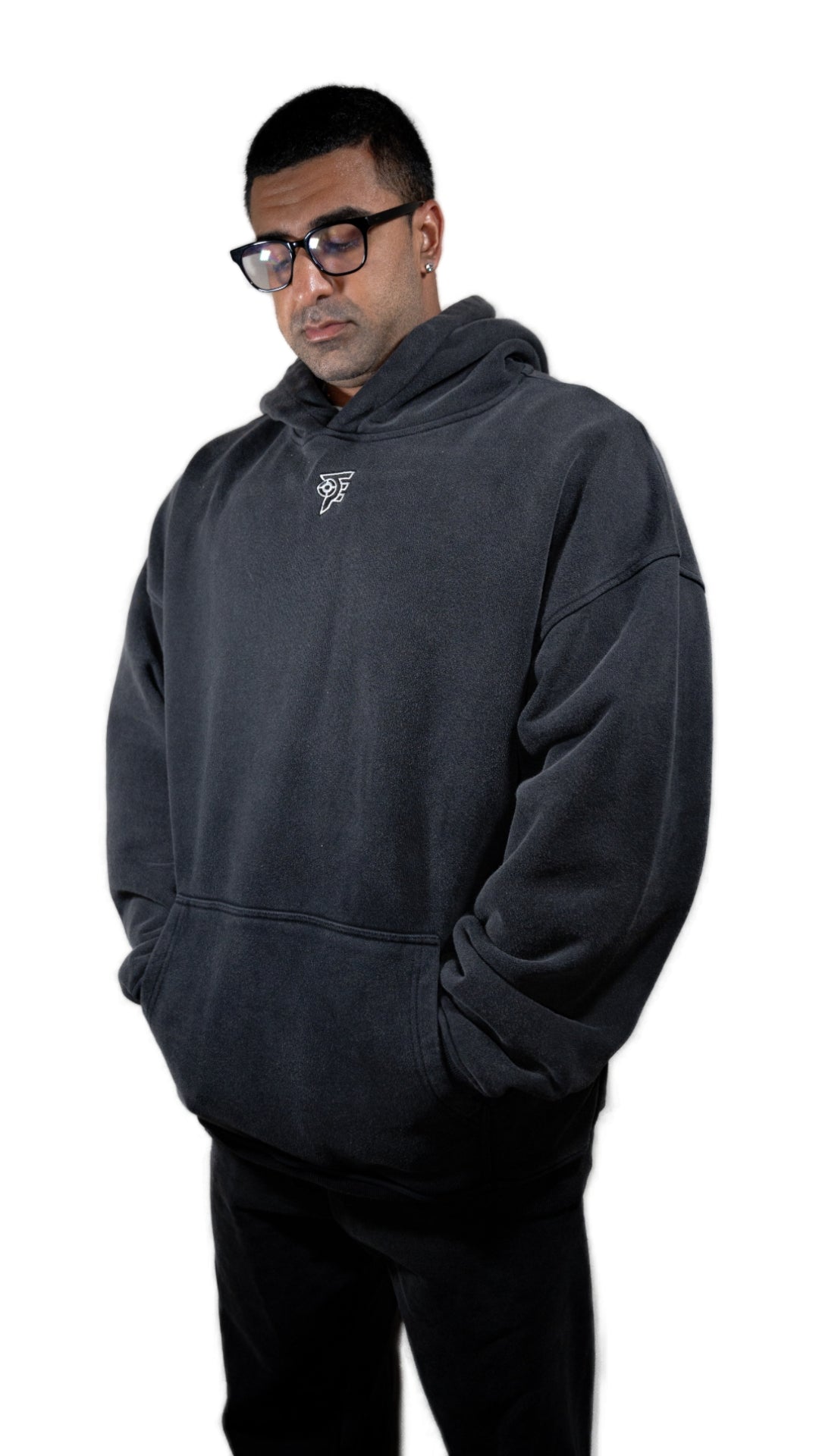 PRECISION OVERSIZED HOODIE - VINTAGE BLACK